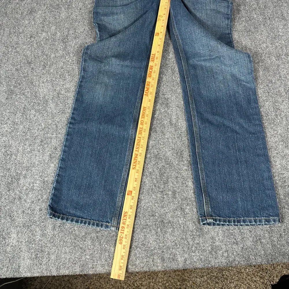 Carhartt B15 Mens 32x32 Relaxed Fit Blue Denim Jeans Workwear Straight Leg USA